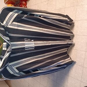 HUF Black and White Striped Hoodie